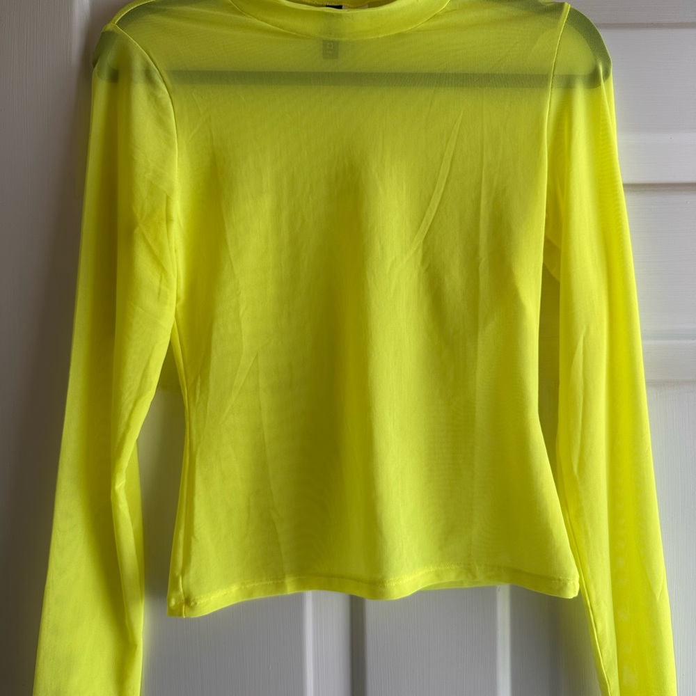 H&M Vibrant Yellow Sheer Blouse